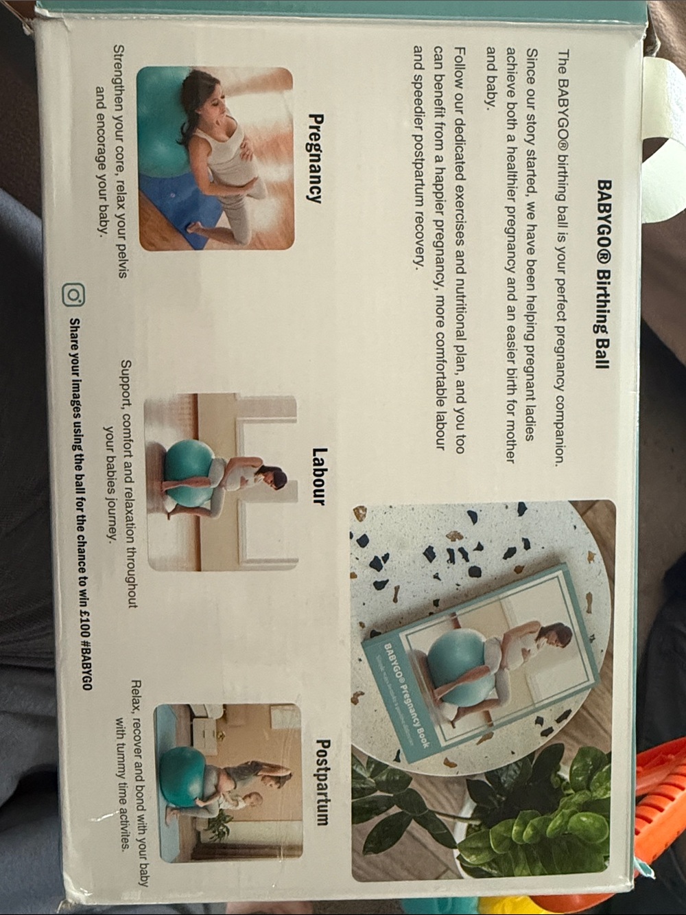 Birthing Ball - Teal Pregnancy Exercise & Labour Support